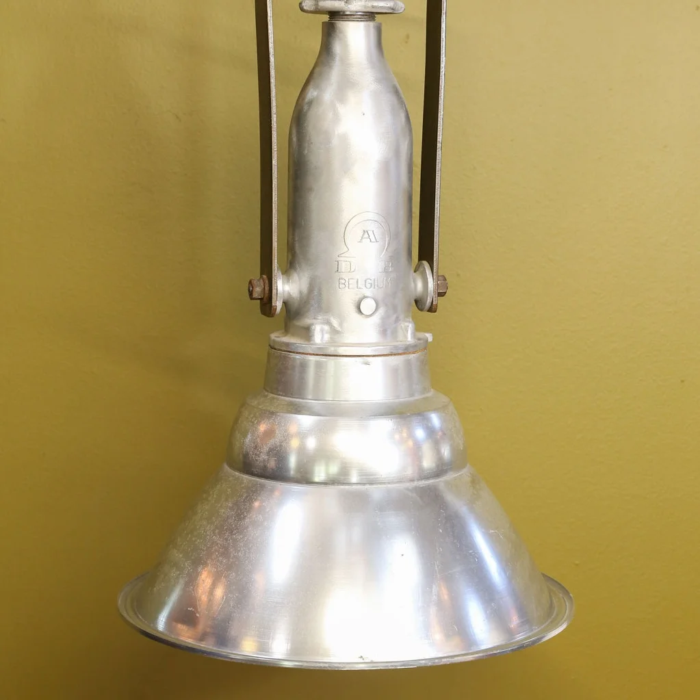 Pair of Large Aluminum Industrial Lights