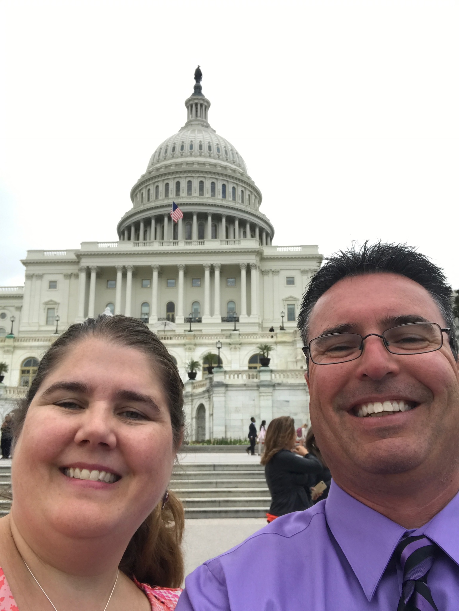 Kelli Glasser, EDPA President Emeritus, with her husband and co-owner Bill Glasser in Washington