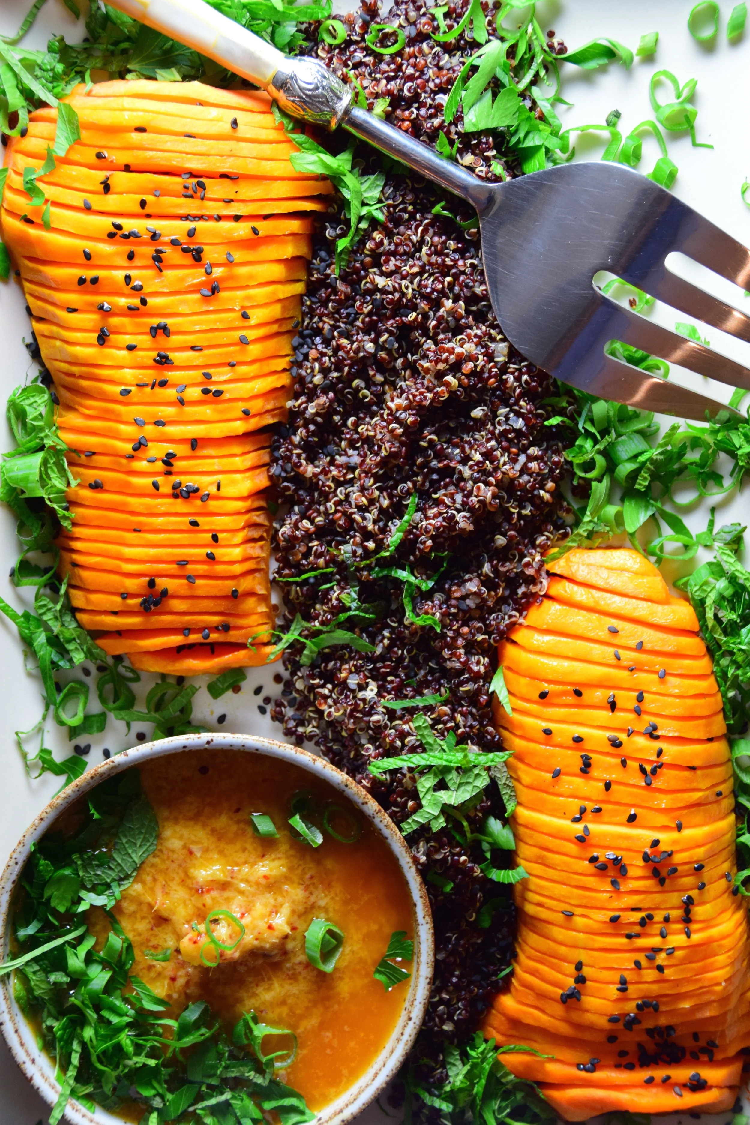 favorite ginger sauce + butternut squash.&nbsp;