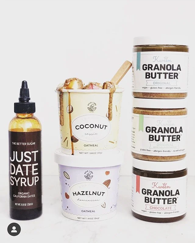 🎉&nbsp;WOMAN-FOUNDER GIVEAWAY!&nbsp;🎉&nbsp;We're teaming up with two badass woman-owned companies, @kweenandco and @mylklabs to gift one winner a 6-cup variety pack of oats, 3-jar variety of granola butter and gift-pack with&nbsp;Just Date Syrup, J