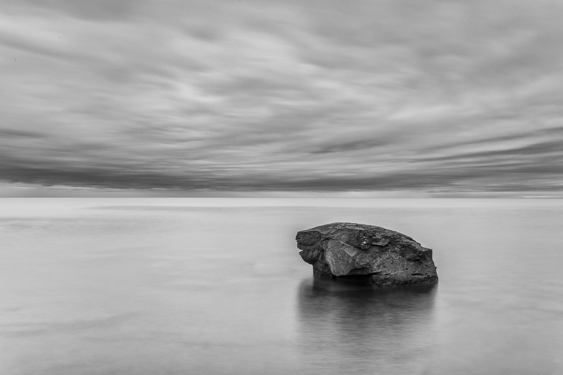 Lone rock. Lake Superior, MN.