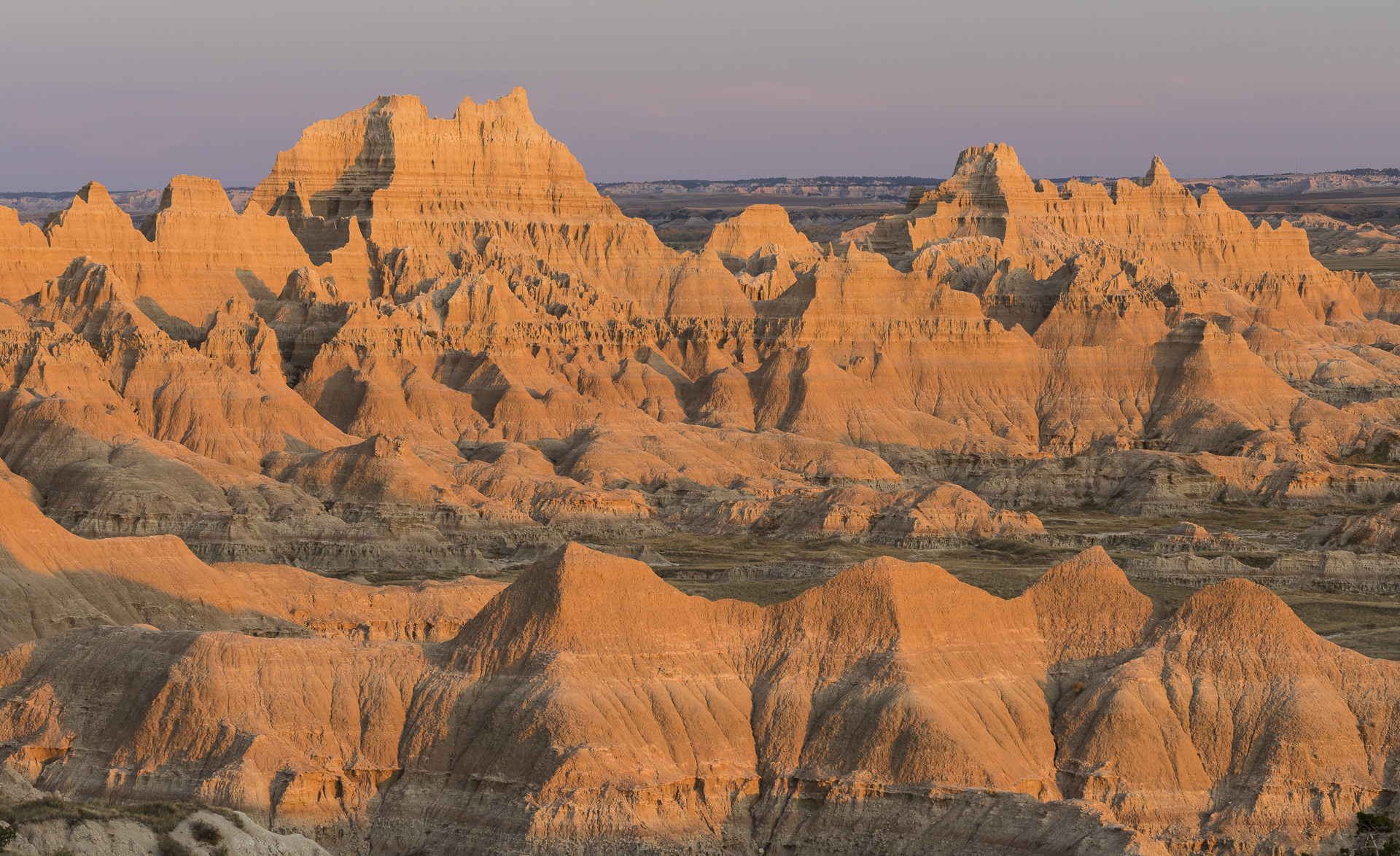 Sundown. South Dakota Badlands.