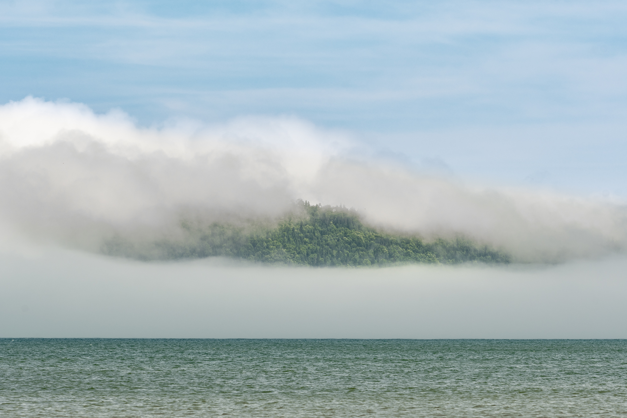 Fog over Grand Portage Bay