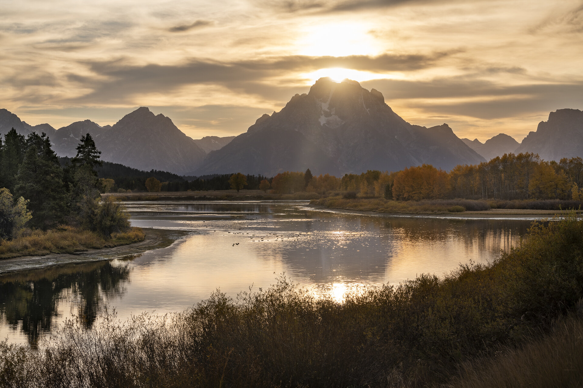 Sunset over Mt. Moran