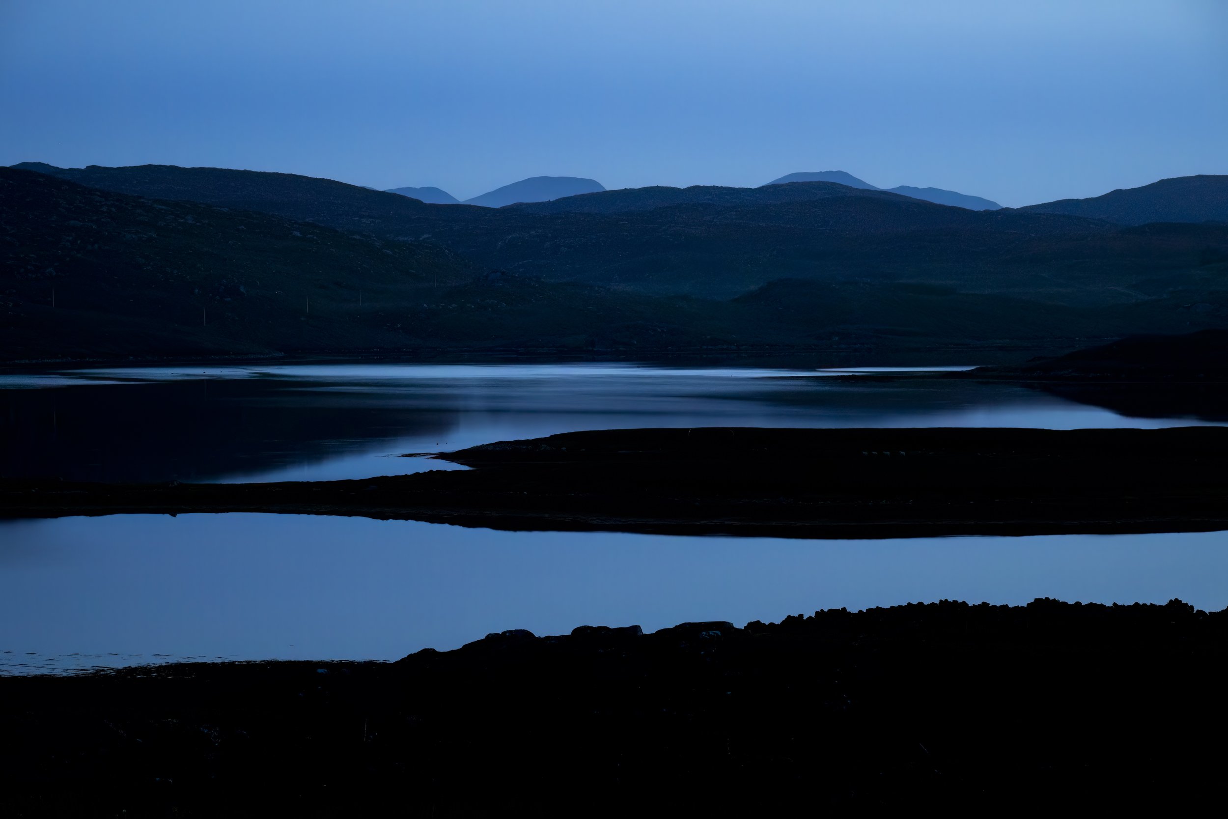 Loch Ceann Hulabhaig at dusk