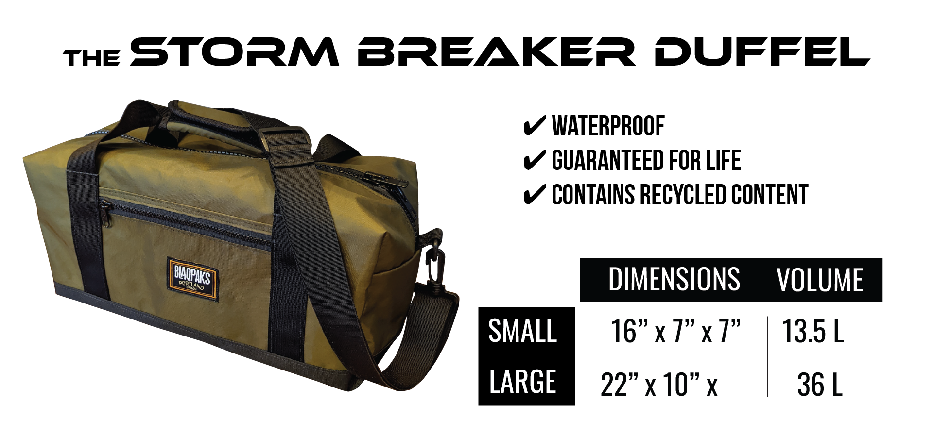 Storm Breaker Duffel Bag — BLAQPAKS