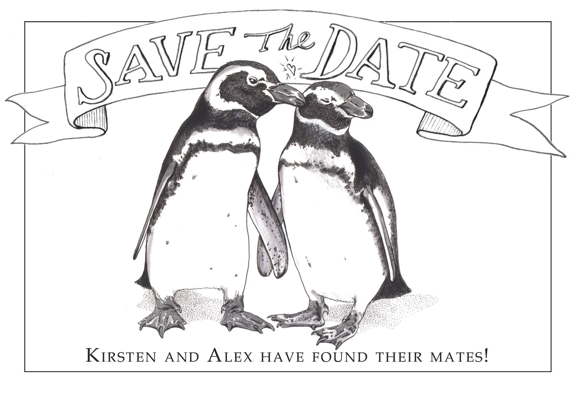 Custom Illustrated Save the Dates