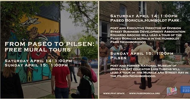 Join us in partnership with the Division Street Business District Association (DSBDA) as we offer 2 free walking mural tours of Chicago's most prominent Latino neighborhoods. Register today! Link in the bio.