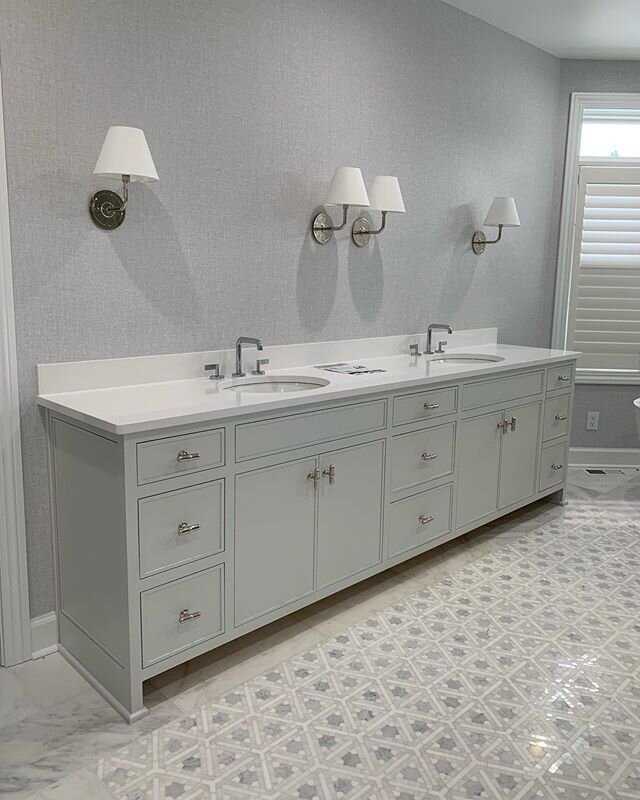 The most blissful master bathroom renovation (mirrors coming soon!)...swipe to see the before! #JBBDesign
.
.
.
.
.
#masterbathroom #beforeandafterdesign #masterbathdesign #blissfuldesign #thebestrenovation #carmelinteriordesign #carmeldesignstudio #