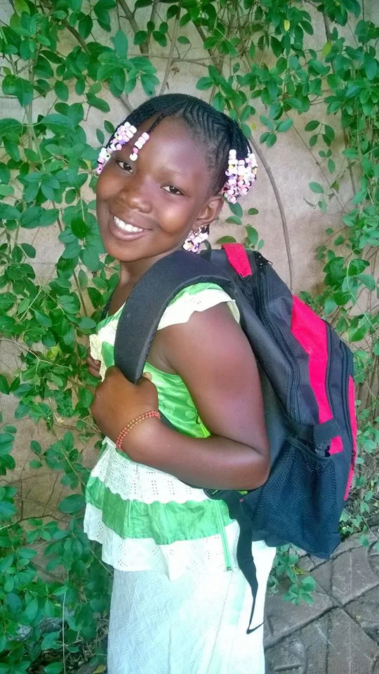 A young girl in Kolimba, where our new Nieta Kalanso Middle School welcomed students back to school this week.