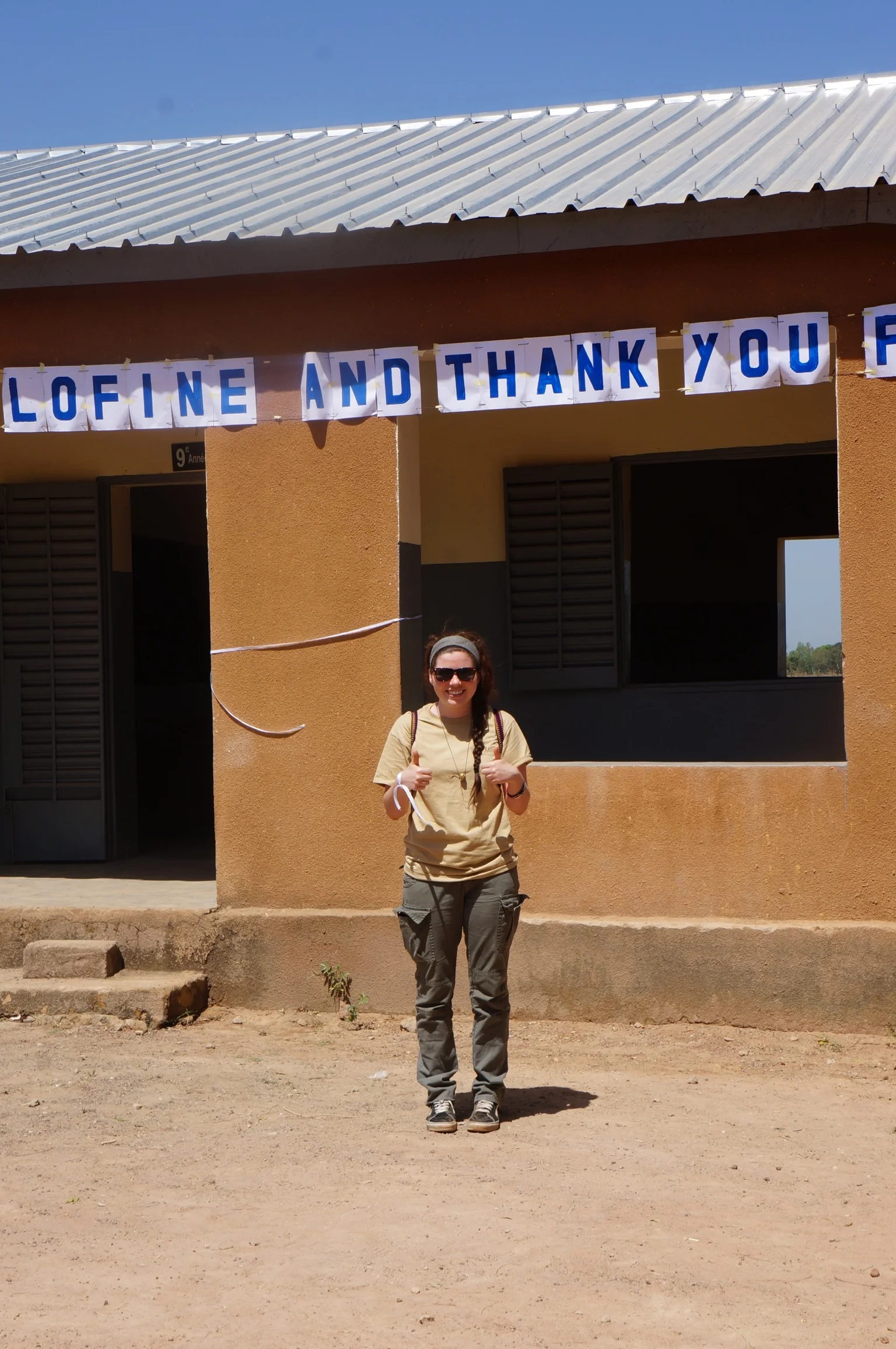 Brianne at Lofine's new school.