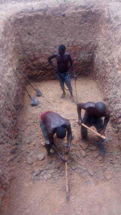 Digging latrines by hand is real work. REAL work. 