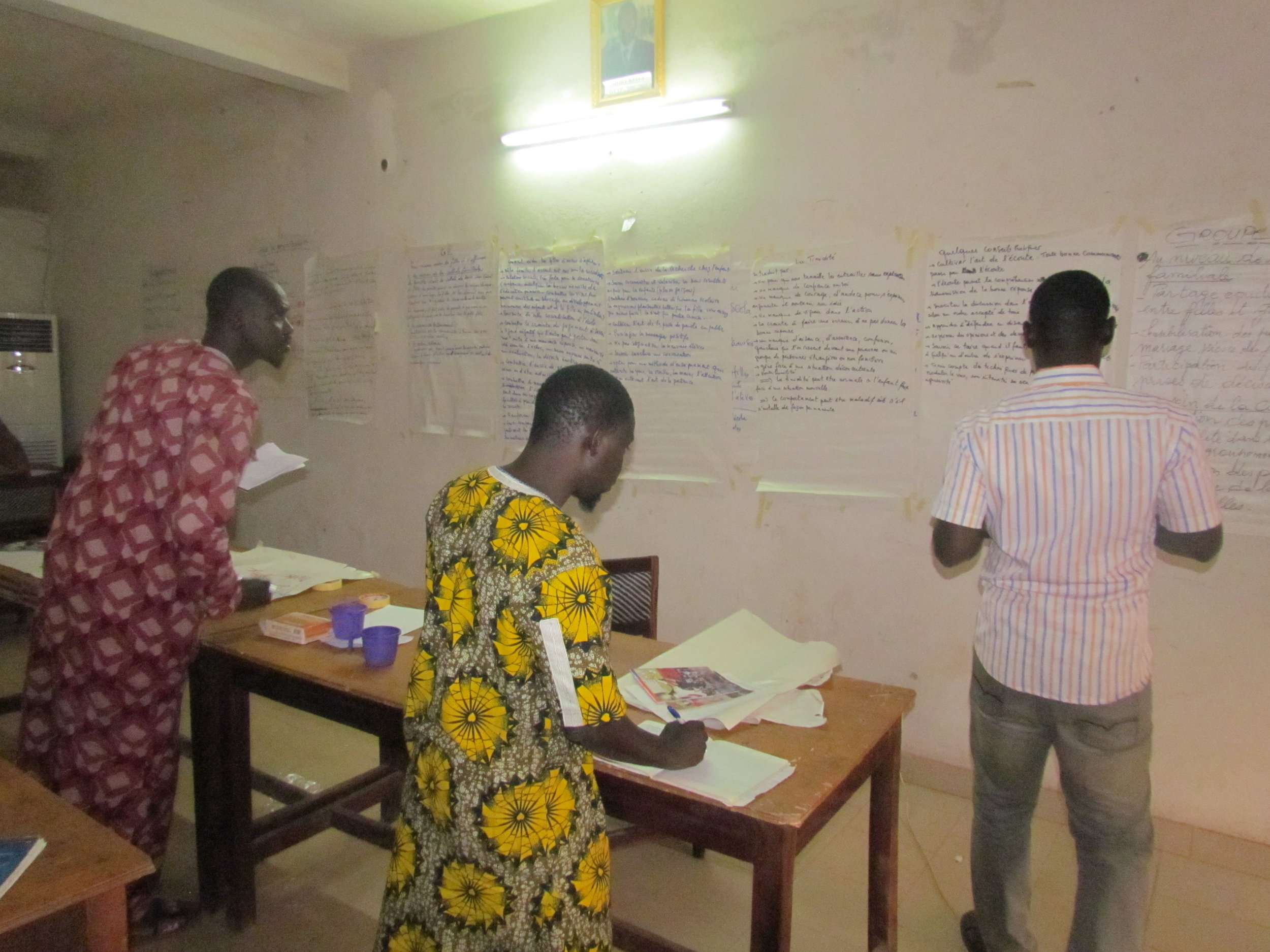  After having been enlightened about gender, our teachers thought they had better go home with evidence of what to share with other teachers so here they are earnestly taking notes. 