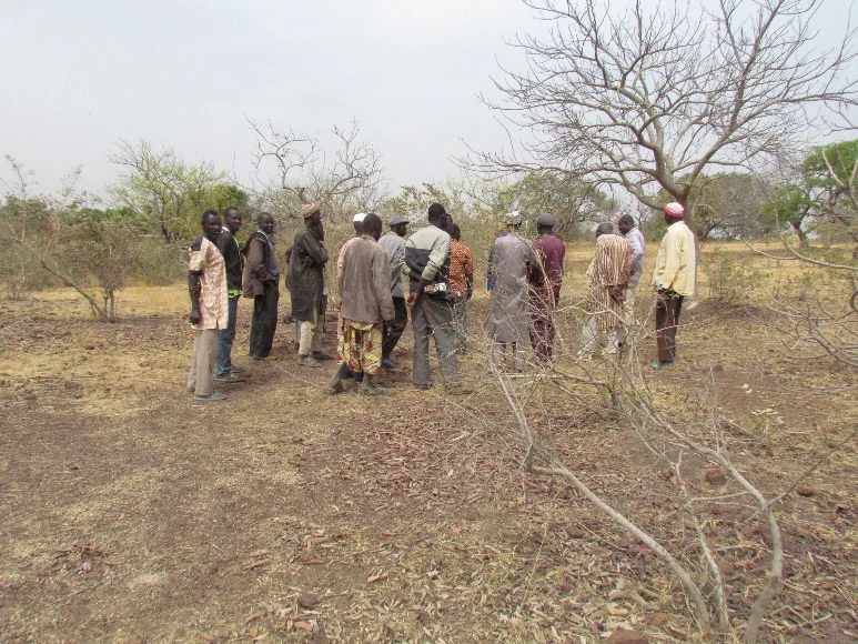 Finding the right spot for school construction involves a lot of work. The village donates the land for the construction of the school, but the Field Director inspects the site to make sure it is a good, safe place to build.