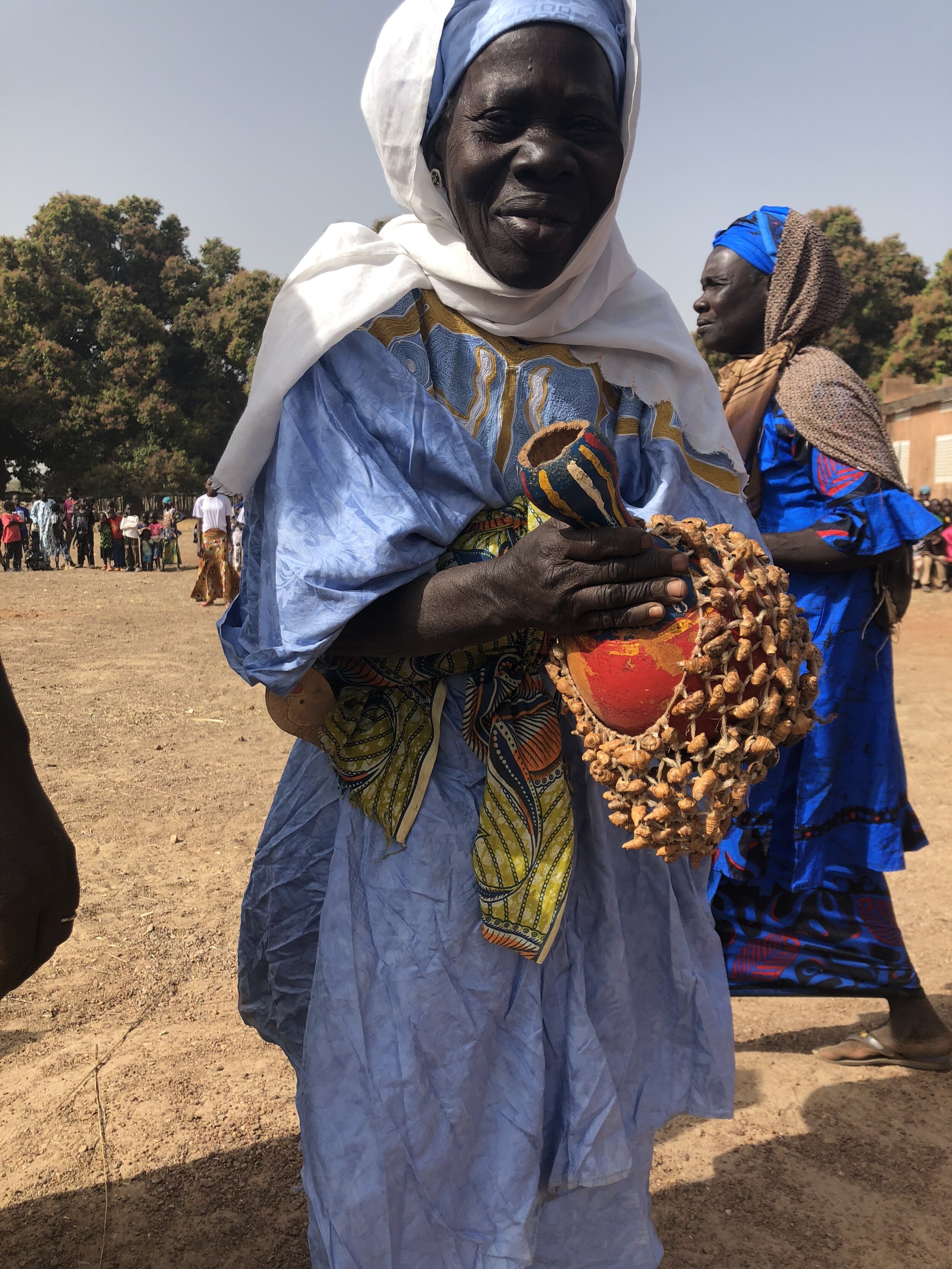 A mother celebrates with music.