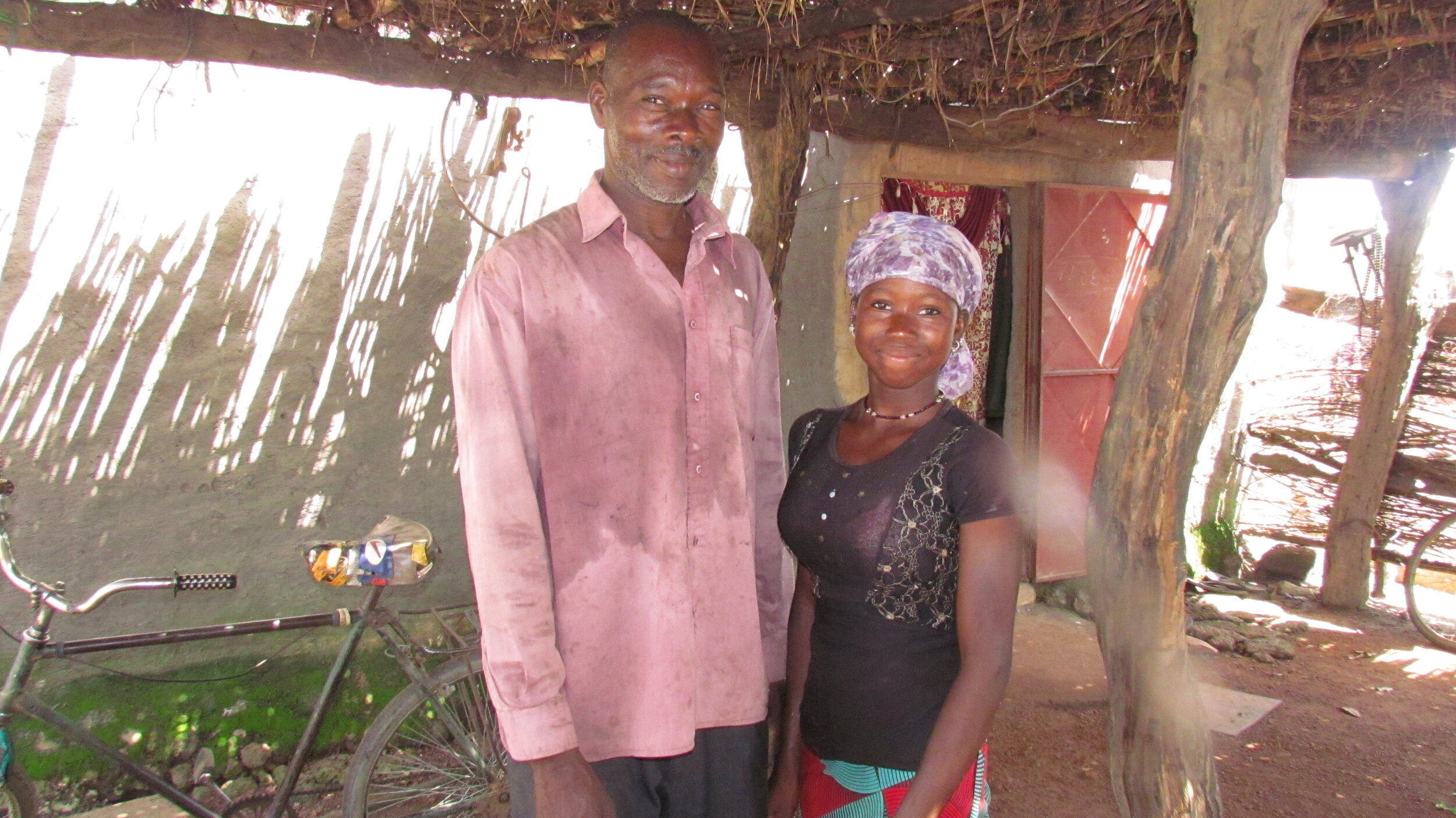 Bintou and her father at our meeting.