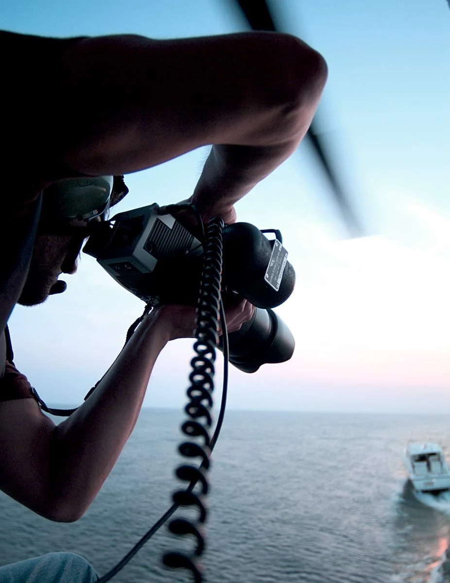 Advertising shoot for Volvo’s Penta marine propulsion system over Lake Michigan flying with Paul Barth from Camera Copters.