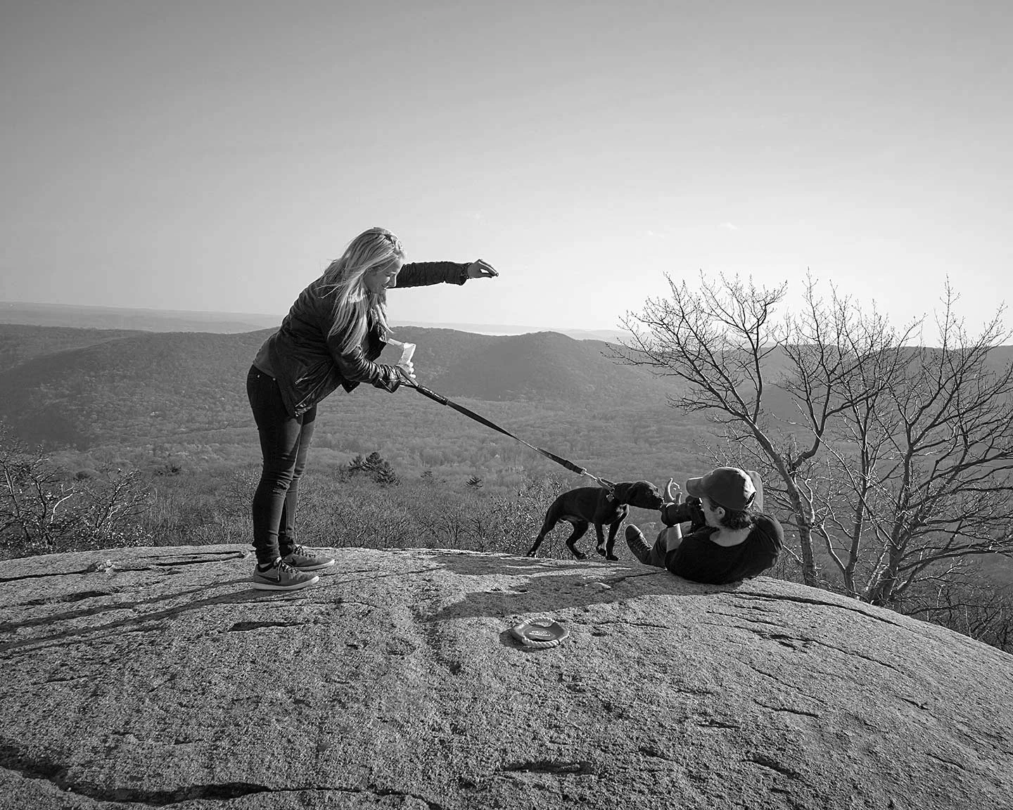 On top of Bear Mountain shooting some close ups.