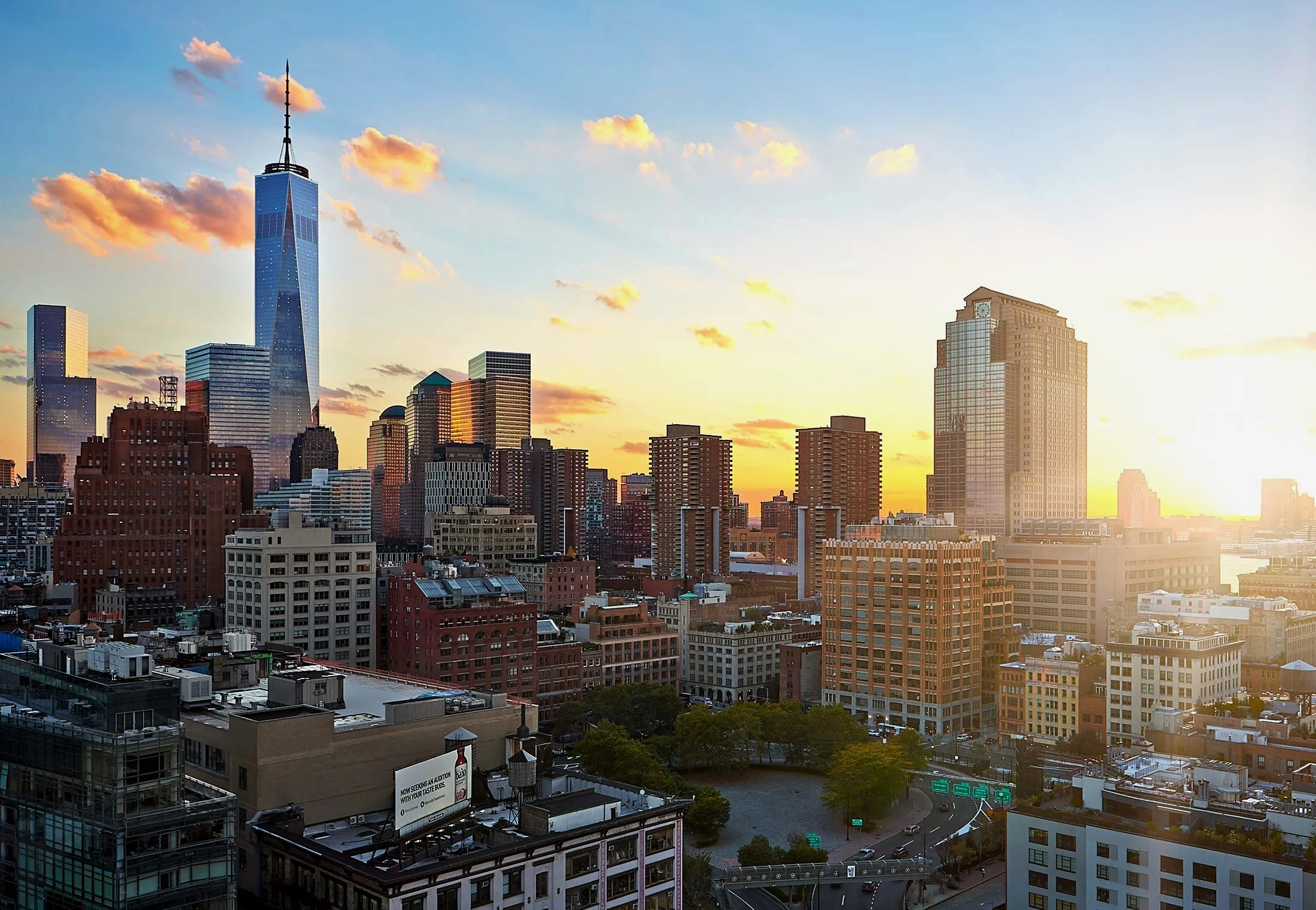 One World Trade Center from Tribeca.