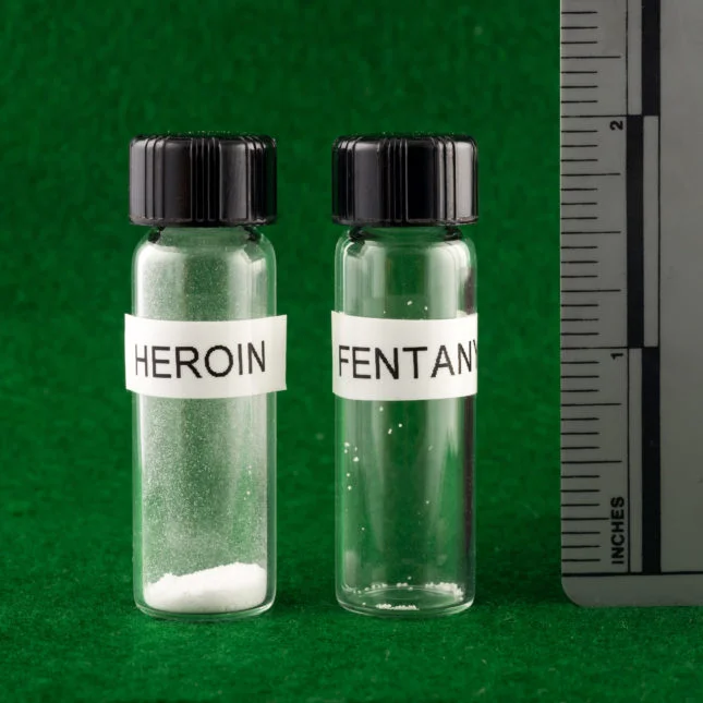 Amount of heroin vs. fentanyl for overdose