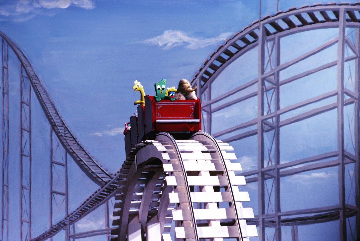 &quot;Life is like a roller coaster. It has its ups and downs... but it's your choice to either scream or enjoy the ride.&quot;

Happy April Fools&rsquo; Day.

#stage9exhibits #gumbyandpokey #animationacademy #rollercoaster #stagenineexhibits