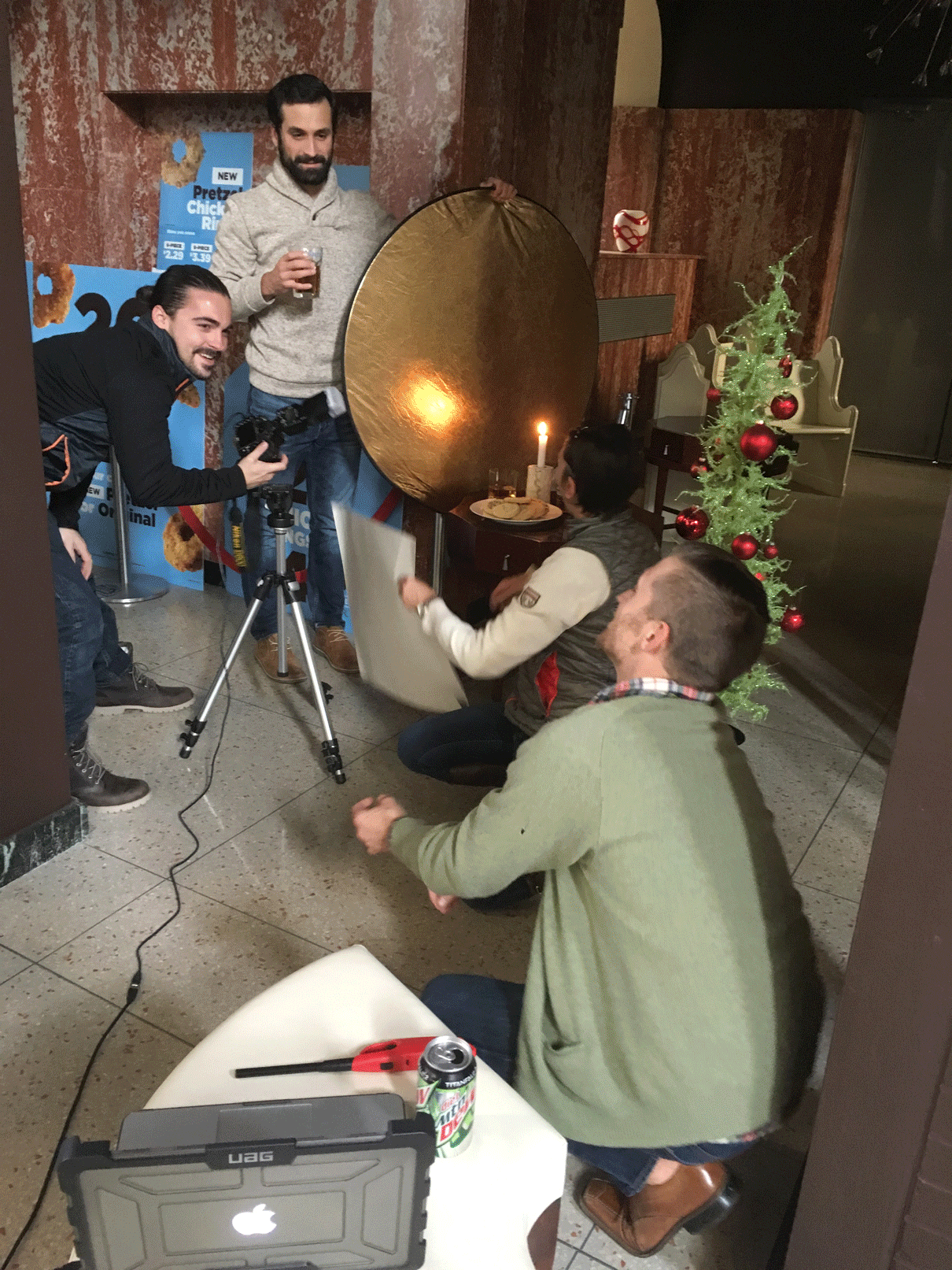 Cfx-ers having fun on set.