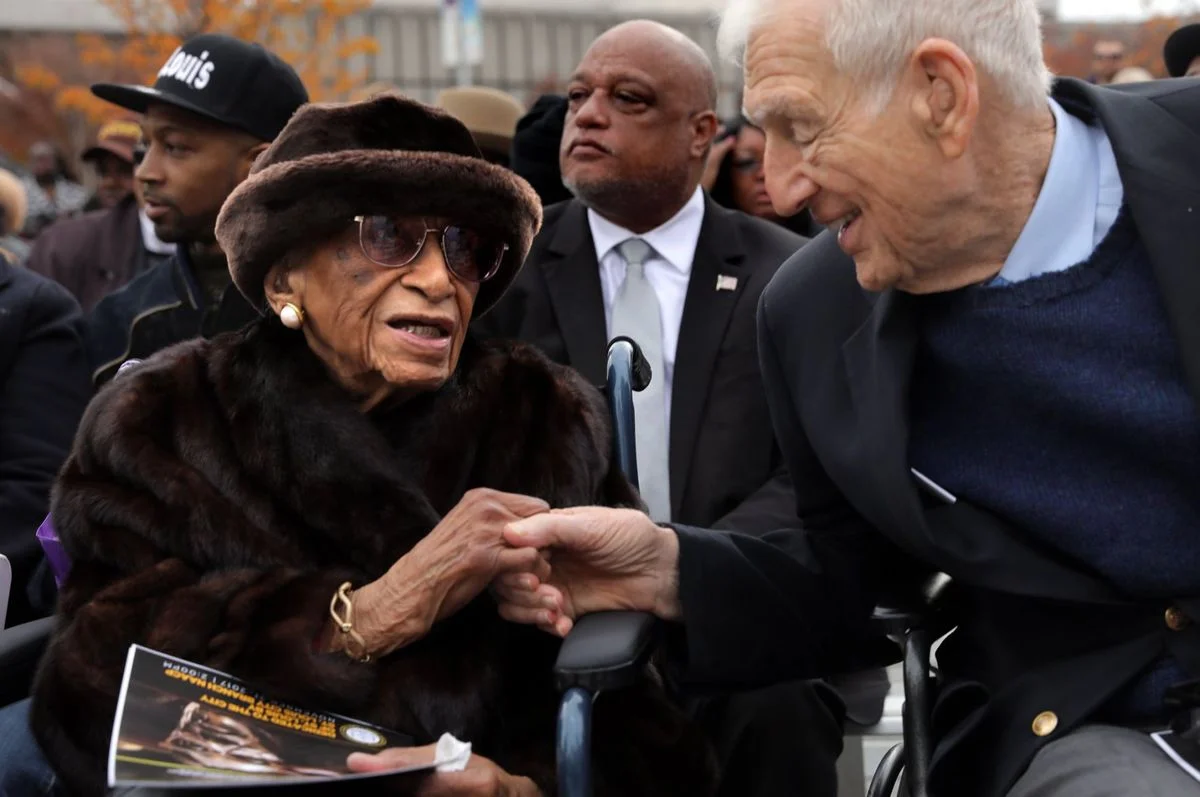Frankie Muse Freeman pictured with Dr. William Danforth - Photo courtesy of St. Louis Post Dispatch