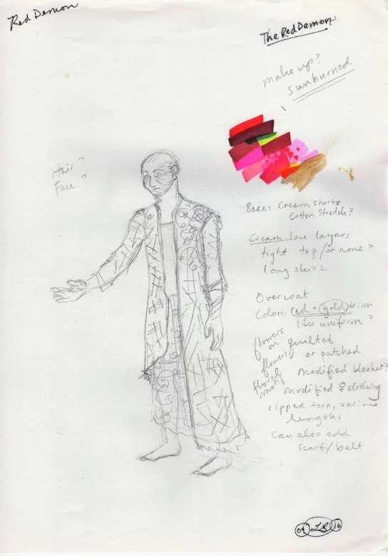 Original design for the Red Demon, by Liz Brent