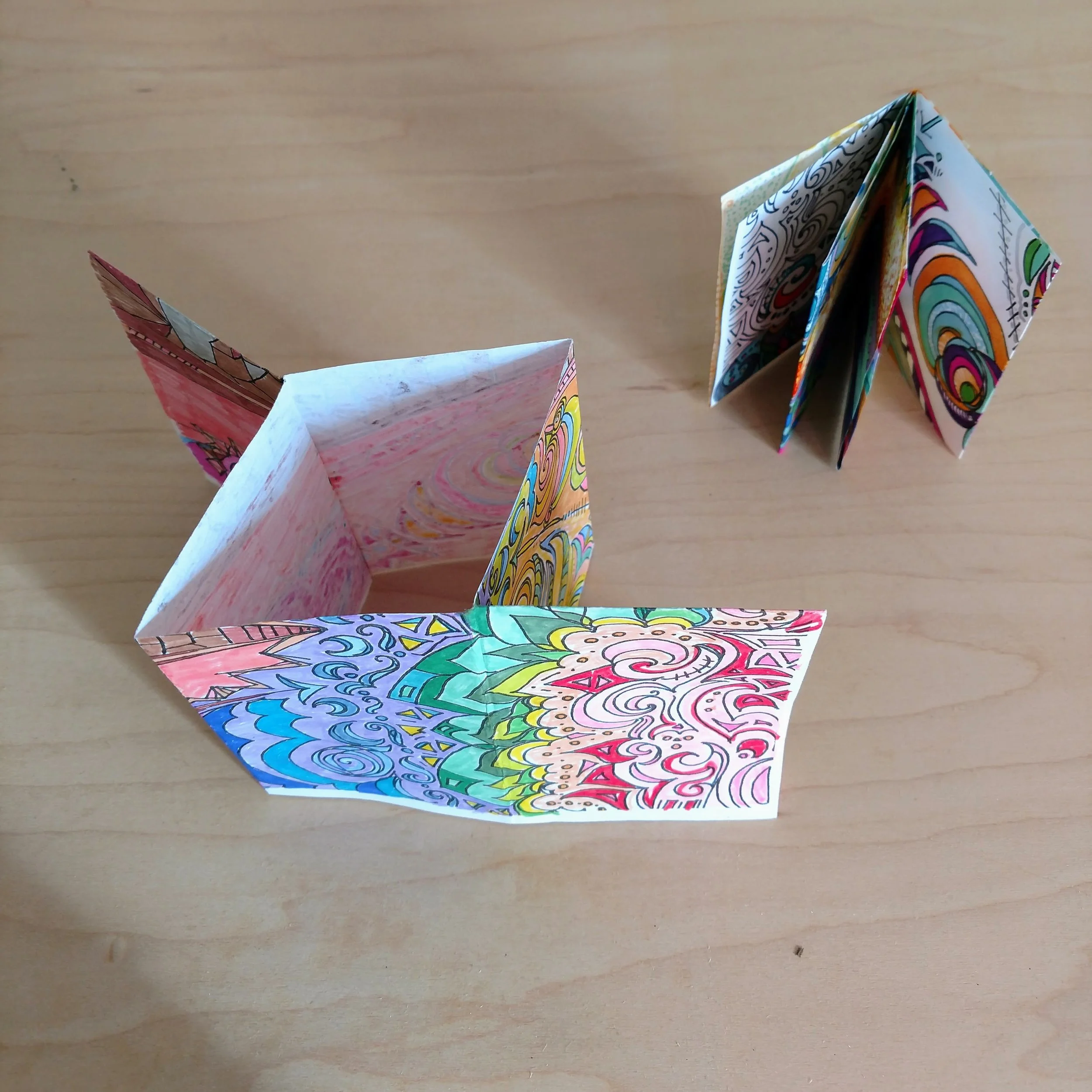 Mini Zine Coloring Book, 2017 - paper, ink, marker