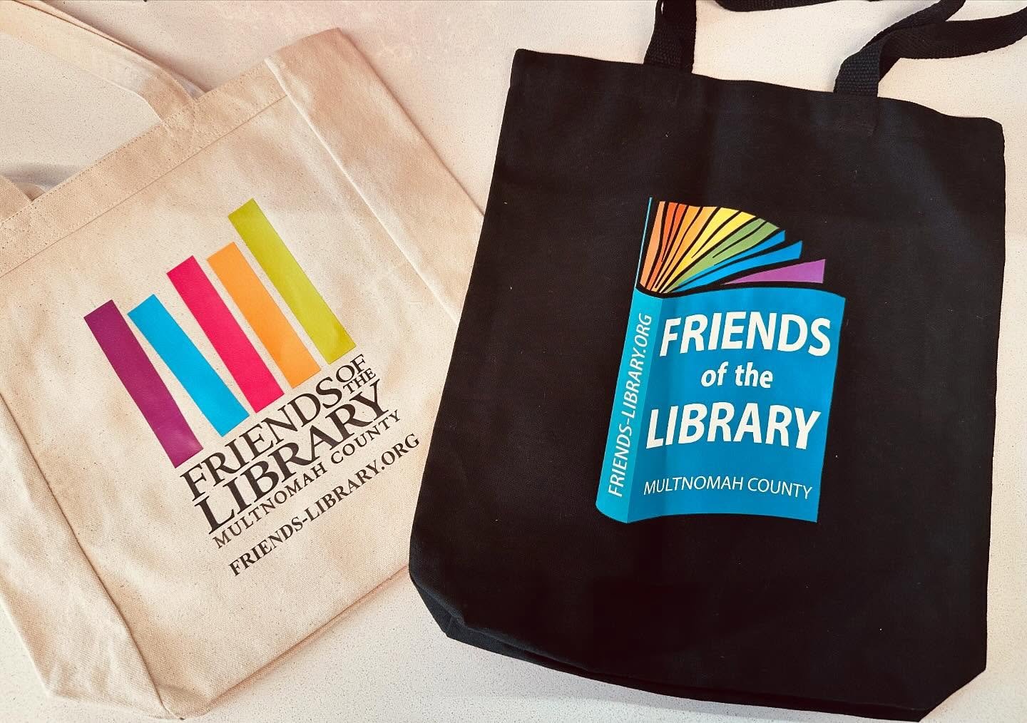 New tote bags have hit both Friends of the Library Stores! Come shop at Rose City Reads (221 NE 122ND AVE) or our Friends Library Store at Central (801 SW 10TH AVE) to snag your new reads and a bag to take them home in! 

#rosecityreads #friendsofthe