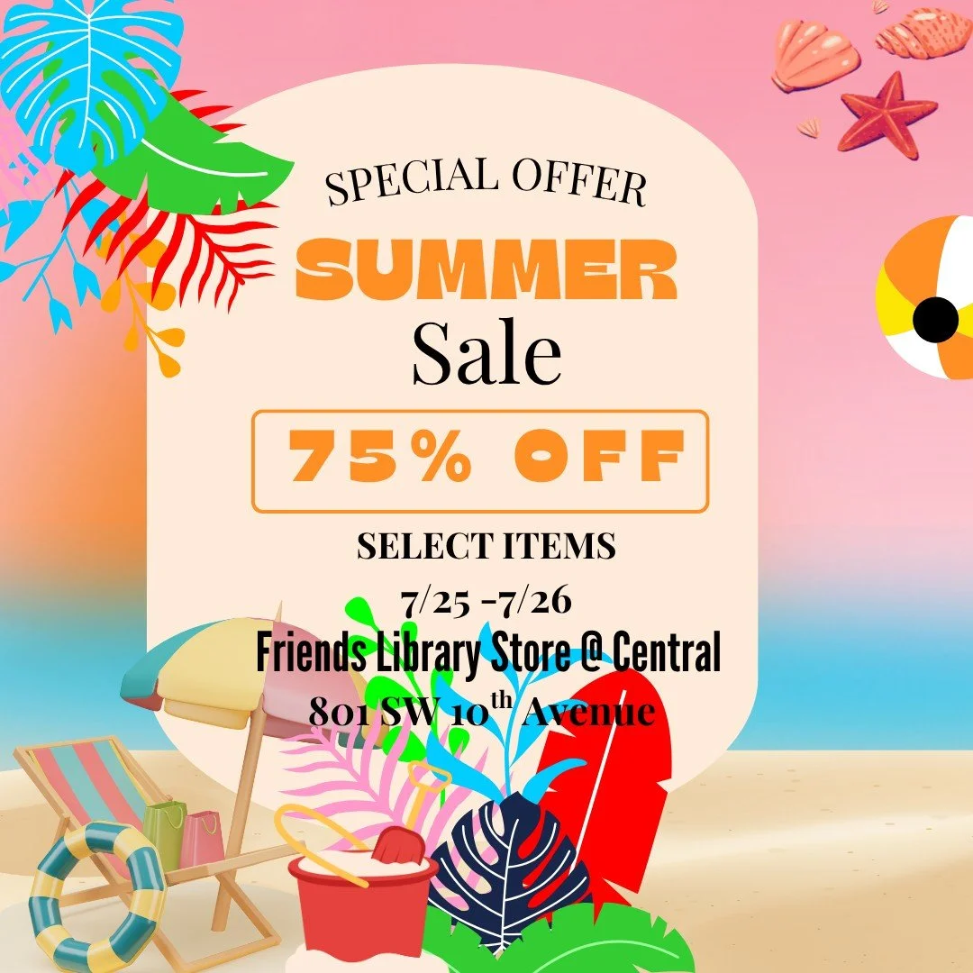 Deep savings at the Friends Library Store located within the Central Library (801 SW 10th Ave). We are open from Noon &ndash; 5 PM on Friday &amp; Saturday. Hope to see you!

#summersale #friendslibrarystore  #centrallibrary #downtownpdx