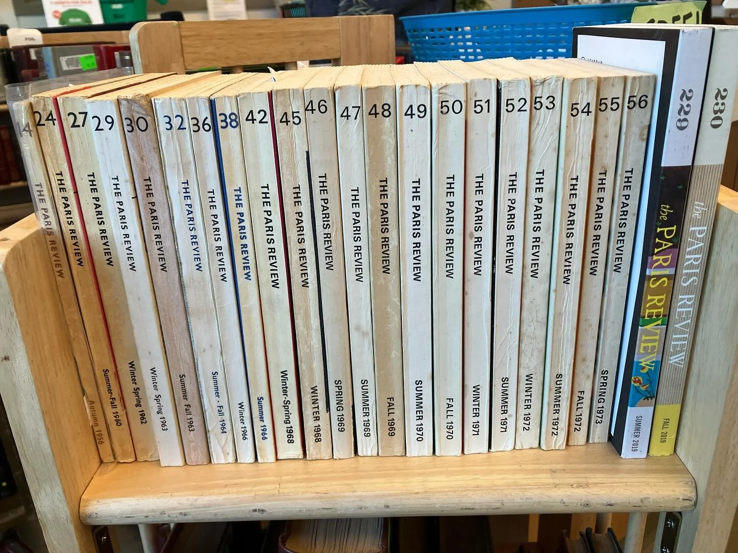COLLECTORS CORNER FEATURE OF THE WEEK: Vintage Paris Reviews! We have 23x copies of the world-famous literary magazine, each in good condition. $8.95 each 📚