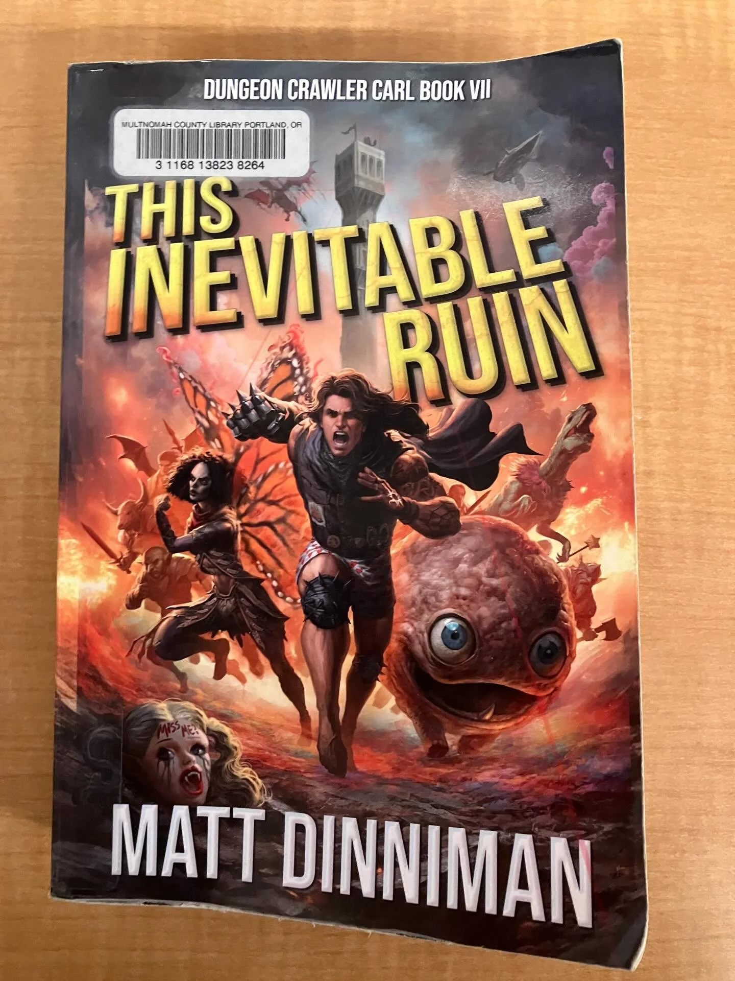 COLLECTORS CORNER FEATURE OF THE WEEK: Rare first edition paperback of Dungeon Crawler Carl #7! Self-published by Matt Dinniman/Dandy House in 2024. Cover illustration by Luciano Fleitas. Ex-library copy with usual stamps and markings. Slight warp to