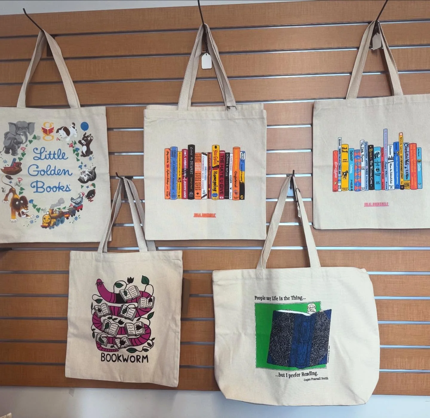 Totes! Totes! Totes! We&rsquo;ve got some great new tote bags at Rose City Reads (221 NE 122ND AVE). Which one will you be picking up on your next visit? 

#rosecityreads #portland #portlandbookstore #pdx #usedbookstore
