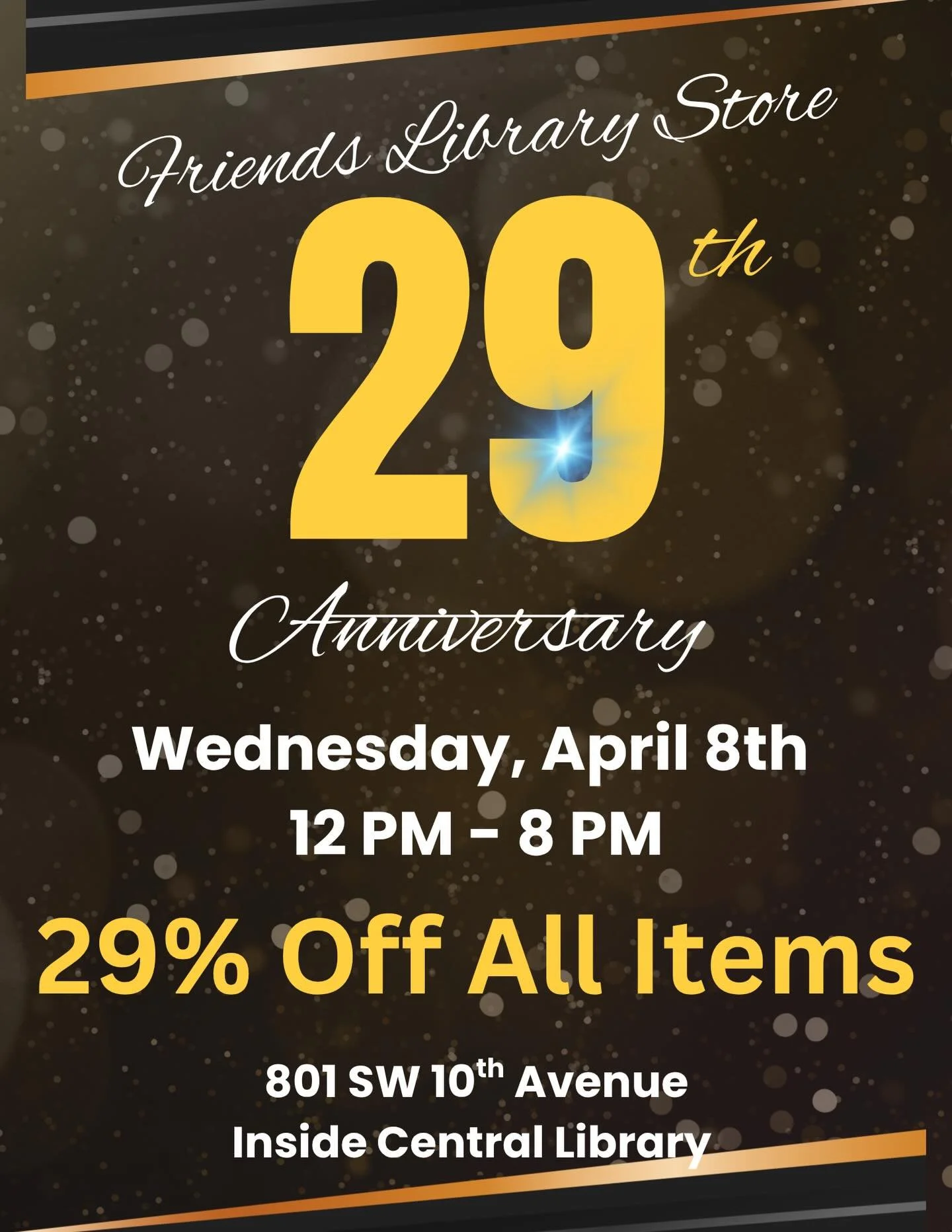 29 years of stories, community, and hidden gems 📚

To celebrate, enjoy 29% off everything in the store on April 8th!

We&rsquo;re opening up on a Wednesday for this one 🎉 Noon to 8pm. You won&rsquo;t want to miss it.

#anniversarysale #friendsofthe
