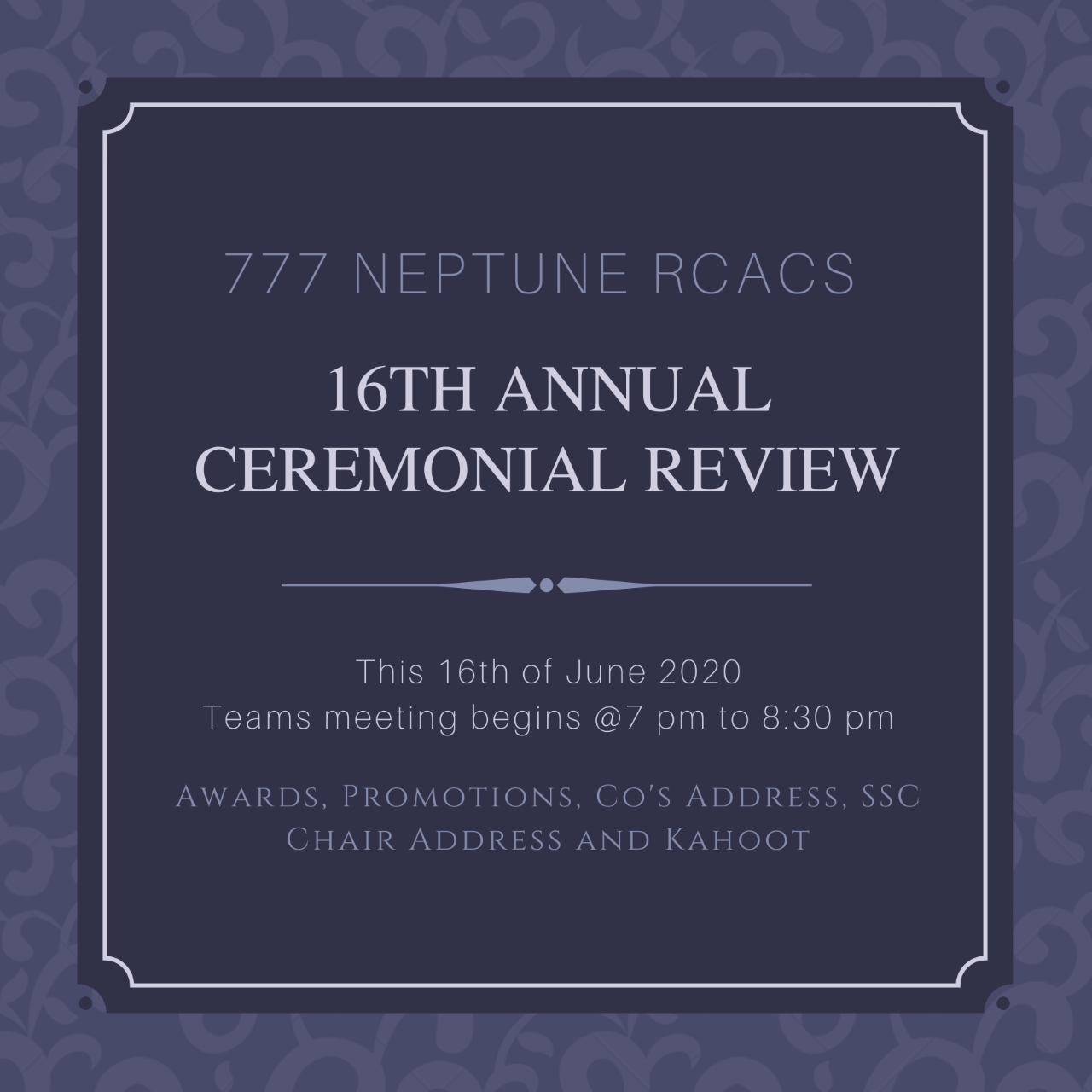 Virtual Annual Ceremonial Review