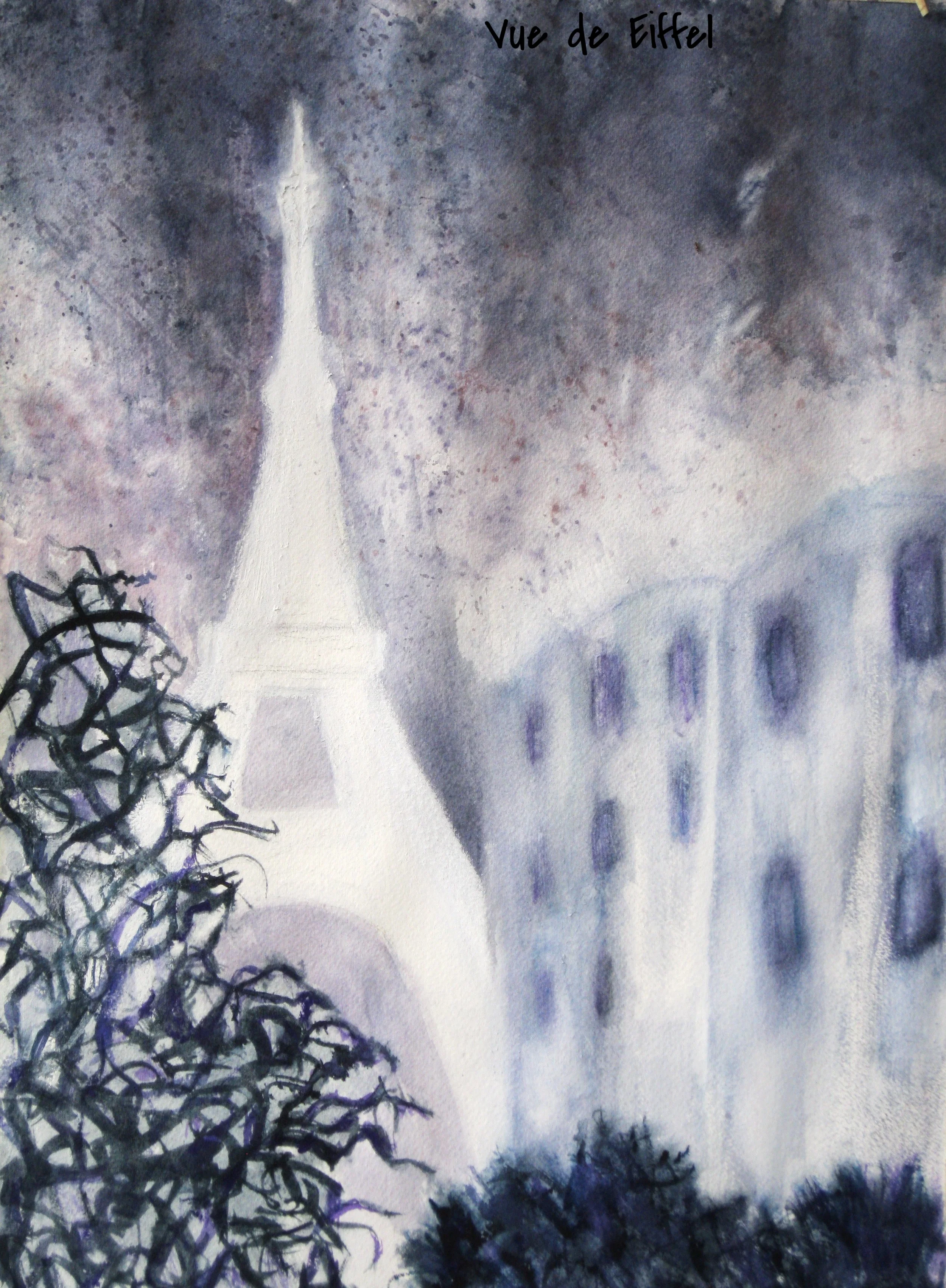 Le Eiffel,   Charcoal