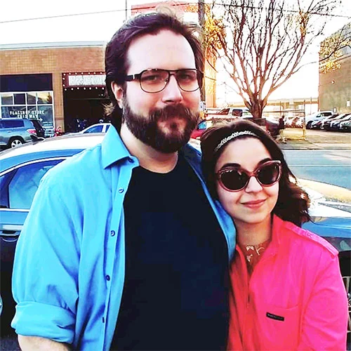 Lyall with his wife Rachel of Storytime Psychic Alliance .