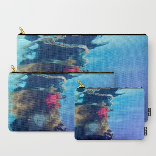 underwater art custom bag travel purse clutch