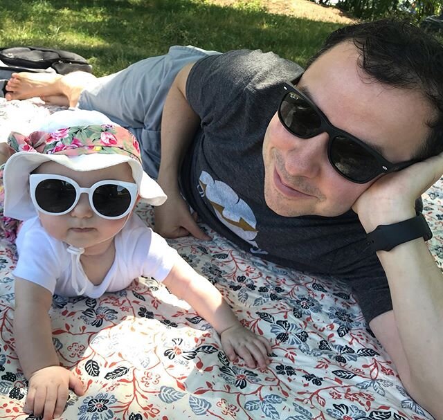 The family that shades together, stays together. Happy first Father&rsquo;s Day to @webleo, we love you so!