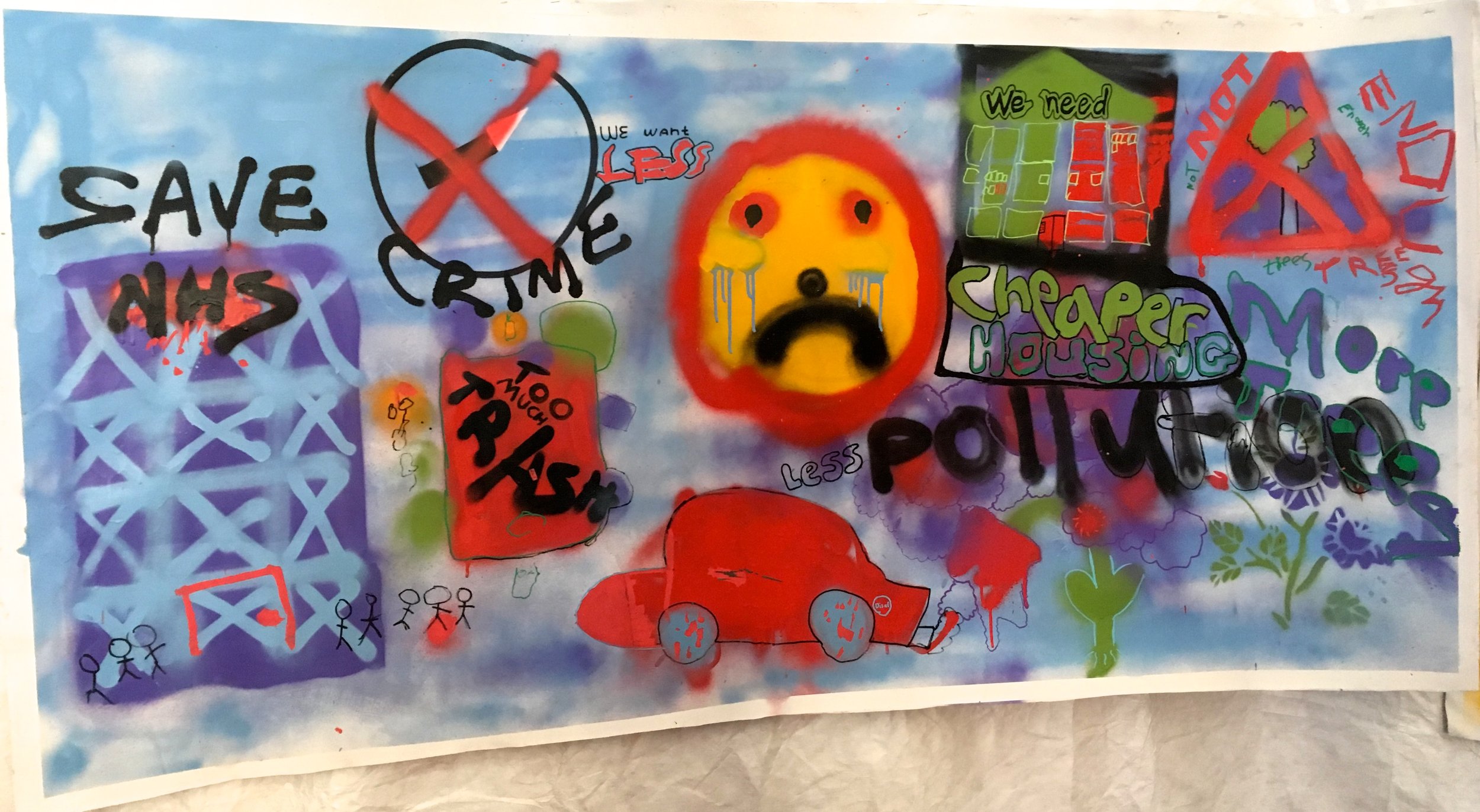 Copy of 1 day graffiti workshop with Stitches in Time young people