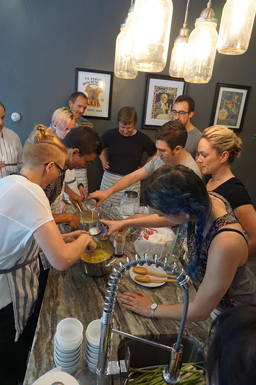 Team effort cream pour