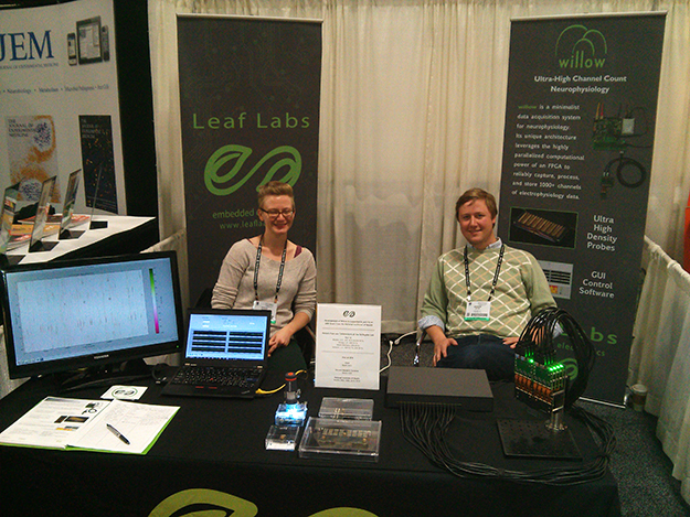 Jess and Andrew at the LeafLabs booth
