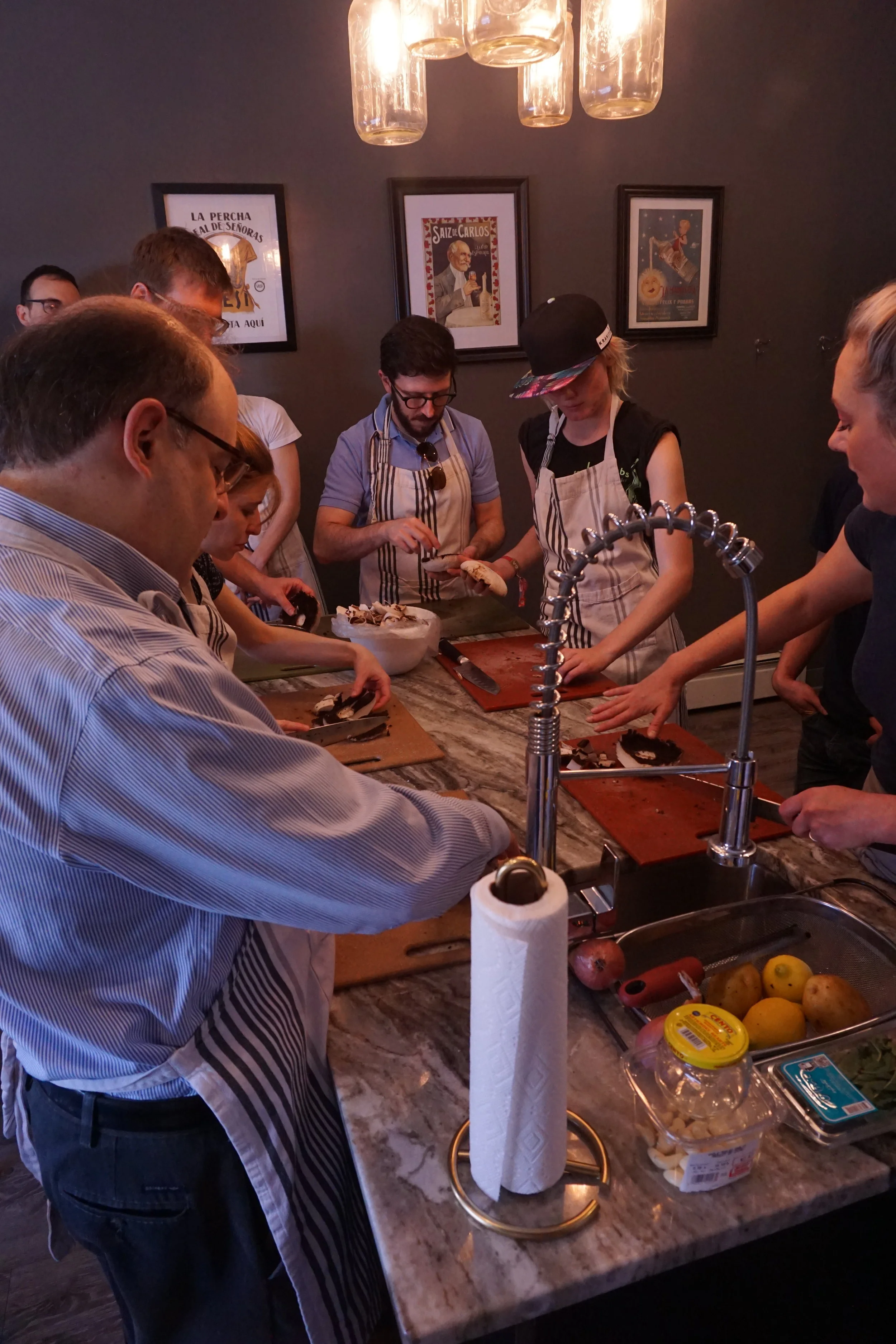 We learned how to properly prep mushrooms!