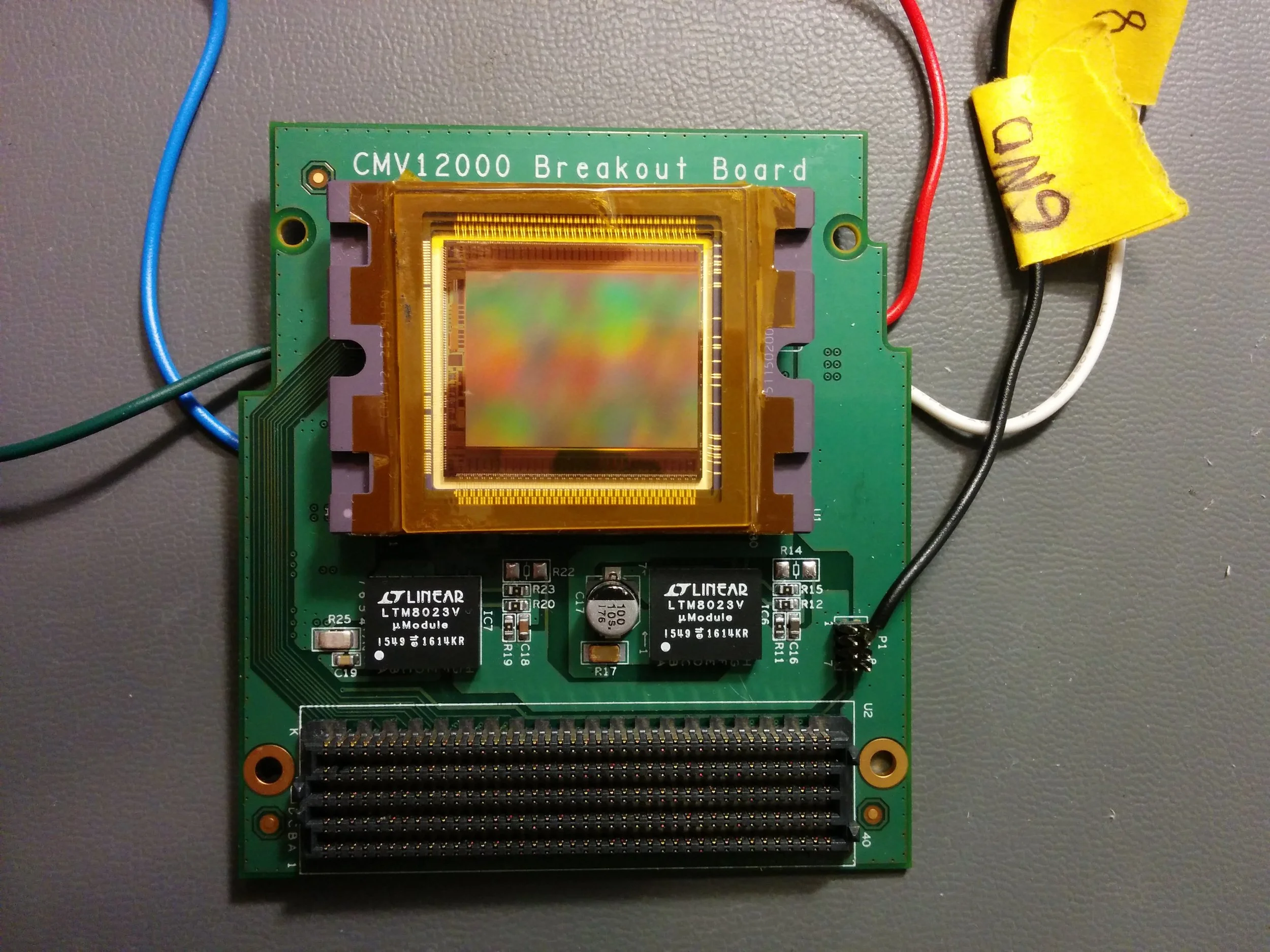 Figure 2: CMV12000 Breakout Board with wires for external power supplies