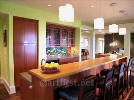 Colors for a Contemporary Craftsman kitchen