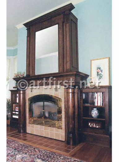 Historic Condo Paint colors and magnificent black walnut fireplace