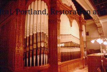 St. Mary's Cathedral, Portland, OR restoration and re-stencilling of organ pipes (with Sally Hopkins).