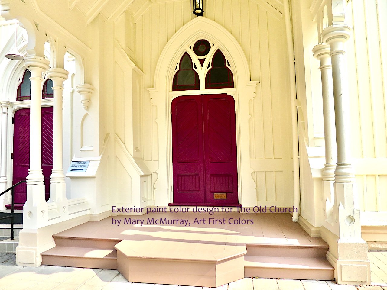 Exterior Color design for The Old Church, Portland, OR by Mary McMurray, Art First Colors