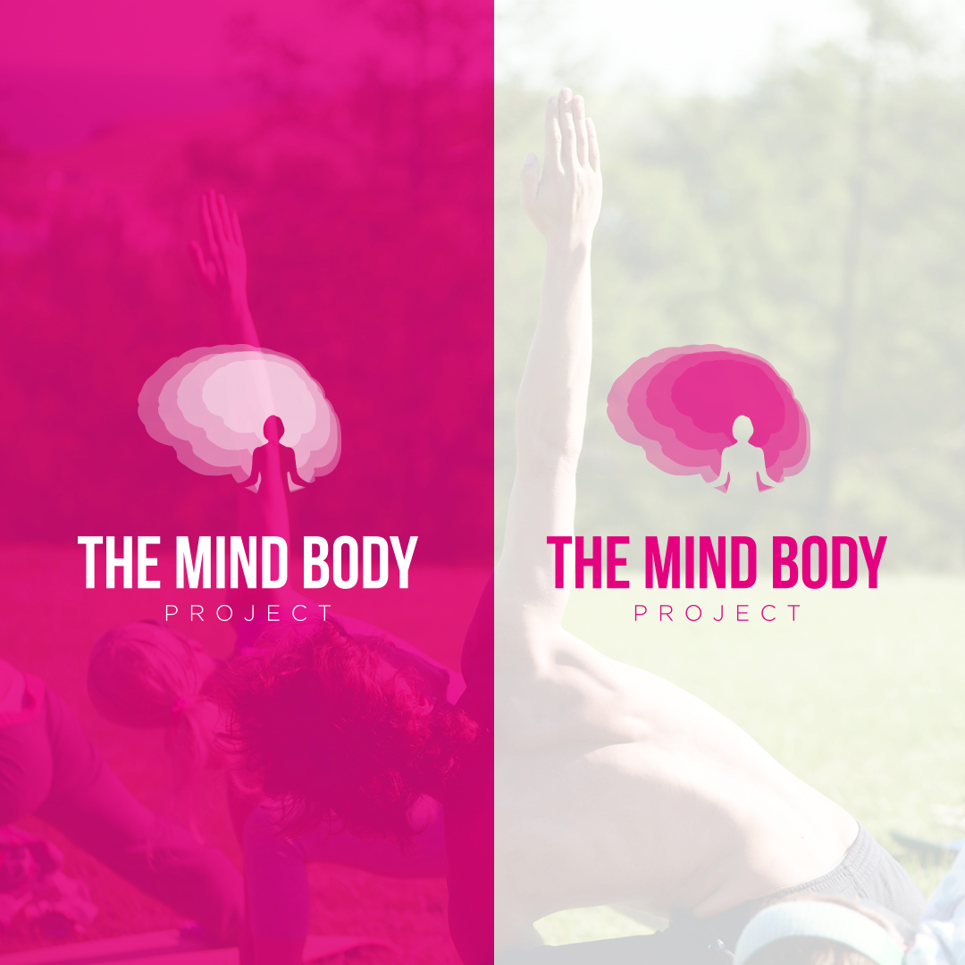 First concept received from graphic design company we found on Instagram. Oh lord, it's so pink...and maybe a portal into an alien brain-snatching invasion?